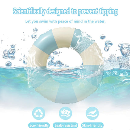 New Swimming Ring, Thickened PVC, Retro Striped Swimming Ring, Lifebuoy, Inflatable Underarm Ring, Floating Ring, 1PC S