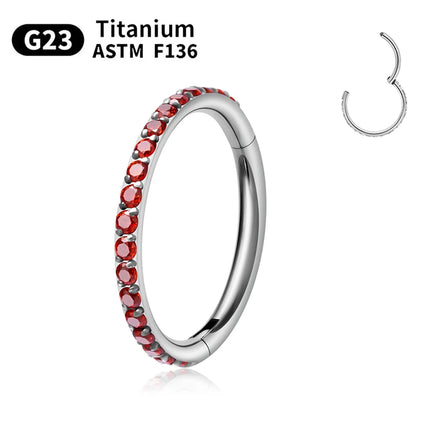 1/10PCS G23 Titanium ASTM F136 Pierced Set Hoop Nose Ring Earring Wome Jewelry Nasal Septum Cartilage Hinge Pitch Nose Ring Lip