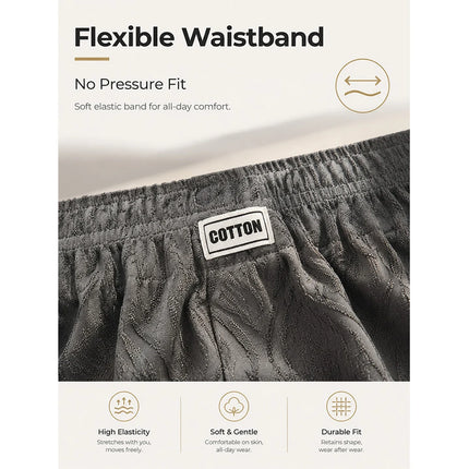 1/3PCS Casual Loose Jacquard Knit Men's Short Panties Cool Ice Silk Breathable Men Underwear Comfortable High Elastic Underpants