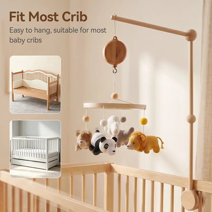 Baby Rattle Toys 0-12 Month Newborn Mobile Crib Musical Music Box Bed Bell Toy Holder Bracket Hanging Toy Rattle Accessories