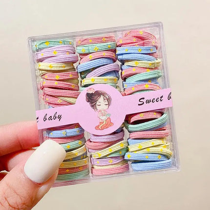 1 Set Elastic Hair Bands For Girls Baby Hair Accessories Children Hair Ties Rubber Bands Toddler Kids Hair Accessories