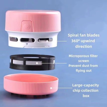 Stop Sweeping Crumbs! Portable USB Desk Vacuum for Keyboard & Tabletop. Quiet, Powerful, Gift-Ready