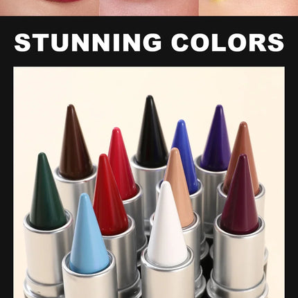 Matte Eyeliner Cream Texture Eyeliner Easy Coloring Sweat Proof High Pier Pencil Long Lasting Black White Green Eye Liner Makeup