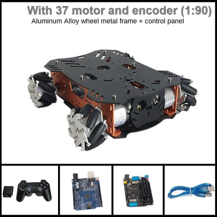 8-20Kg Load RC Tank Smart Mecanum Wheel Robot Car For Arduino Robot DIY Kit With 12V Encoder Motor Ps2 Handle Project Starter