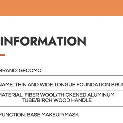 Hot Sale Flat Head Makeup Brush GECOMO Foundation Brush Quickly Apply Foundation Makeup