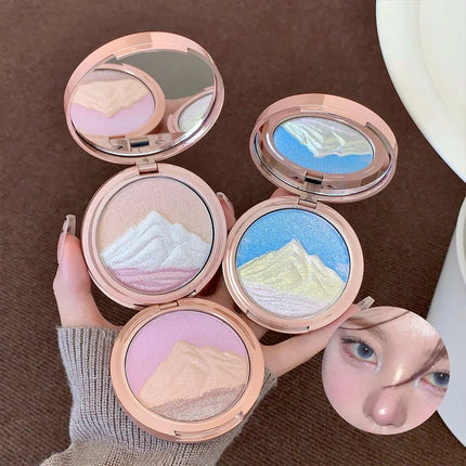Diamond flash high-gloss powder, three-dimensional luster, natural water glow, one count brightens the entire face