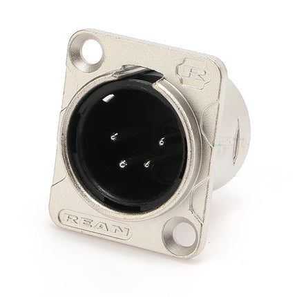 HF XLR Gold plated 4 Pin Male Female Panel  Audio Microphone Jack  Socket Connector D-type Mount Amplifier Receptacle YS1464BG