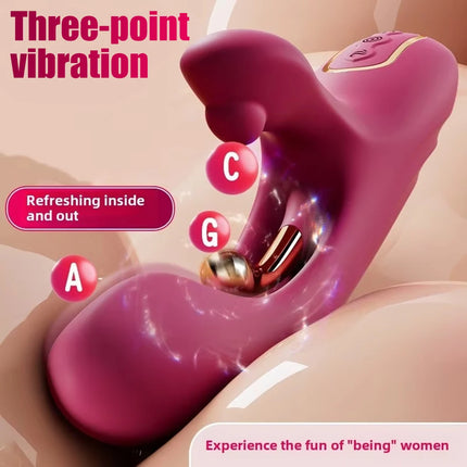 3in1 Thrusting Dild Vibrator for Women G-spot stimulator masturbatorClitoris Stimulator Sex Toys Female Goods for Adults