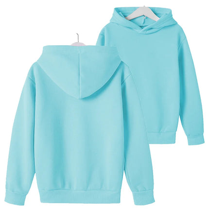 Spring and Autumn Kids Hot selling Hoodies 2-12 Year Old Boys and Girls Casual Hoodies Top Solid Color Sports Hoodies