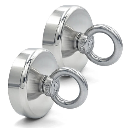 D16~D42mm Super Strong Neodymium Fishing Hook N52 Heavy Duty Rare Earth Neodymium with Countersunk Hole Eyebolt Salvage Magnetic
