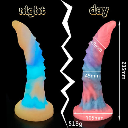 Fluorescent Bad Dragon Dildo Huge Luminous Dildos for Women Silicone Suction Cup Dog Anal Plugs Masturbator Sex Toys for Couples