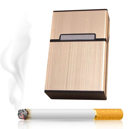 Aluminum Cigarette Case Portable 20 Cigarette Holder Stylish Metal Smoke Storage Box Container for Home & Business Use