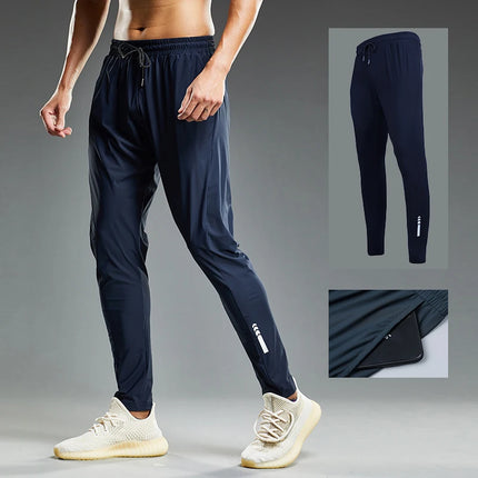 Summer Thin Men's Jogging Sweatpants Elastic Shrink Leg Casual Outdoor Training Fitness Sport Pants Running Trousers Mens Pants