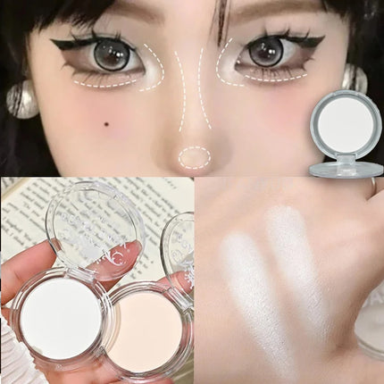 Single Matte Highlighter Palette White Beige Face Nose Brighten Contour Makeup Tea Brown Eye Shadow Lying Silkworm Rouge Powder
