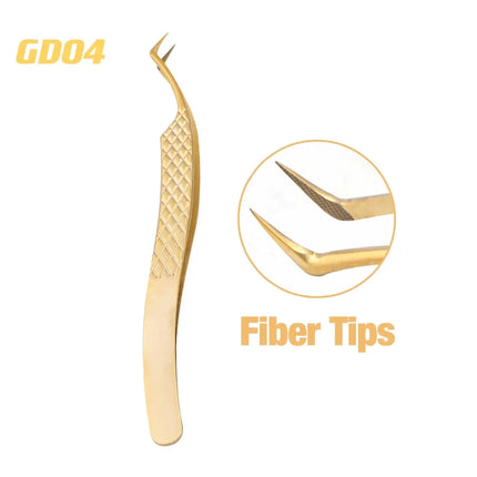 Gemerry Eylashes Tweezers Professional Eyelash Extensions Eyebrows Stainless Steel Fiber Tips Anti-Static Tweezers Tools Makeup