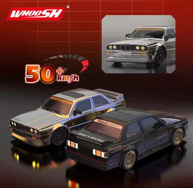 Whoosh E30 Pro Gyro Rc Drift Car 4WD Speed Racer Full Scale Throttle Direction Simulation Model Remote Control Cars