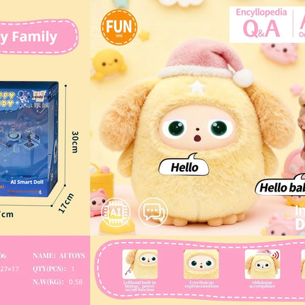 Ai Intelligent Plush Doll Rabbit Doll Emotional Companion Robot Dialogue Early Education Doll Children's Creativity