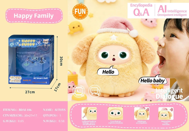 Ai Intelligent Plush Doll Rabbit Doll Emotional Companion Robot Dialogue Early Education Doll Children's Creativity