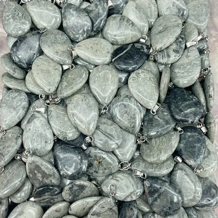 RX9-1 18*25mm natural stone water drop shape pendants charms for Necklaces making