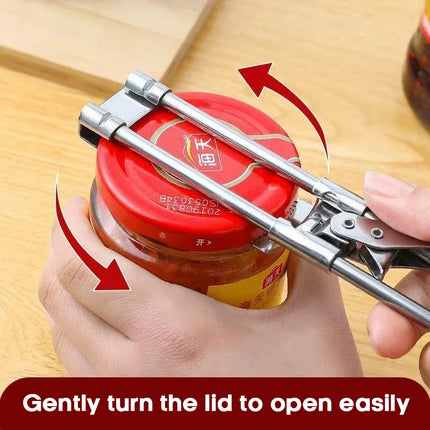 Adjustable Multi-Function Bottle Opener For Kitchen Tools Stainless Steel Lids Off Jar Opener Labor-Saving Screw Can Opener