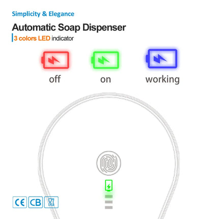 Automatic Liquid Soap Dispenser Intelligent Sensor Contact-Free Hand Sanitizer Dispenser Automatic On-Wall Soap Foam Dispenser