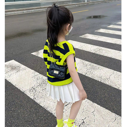 1pcs Spring Summer Girls Pleated Skirt Students Elastic A-line Skirt Kids College Style jk Skirts Childrens Fashion Short Skirts