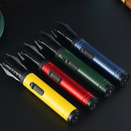 Gas Lighter Kitchen Cooking Powerful Metal Windproof Torch Flame Jet Barbecue Smoking Accessories Cigar Lighters Men's Gift
