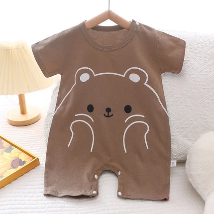 2025 Infant Toddler Crawling Clothes Cotton Summer Boys Girls Thin Male Baby Female Short-sleeved Romper suit Children's Onesie