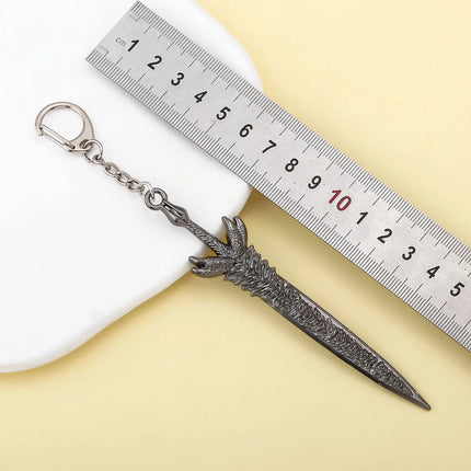 Game DMC Keychain Dante Sword Rebellion Awakening Keyring Nero Red Queen Keychains Weapon Pendant for Men Jewelry