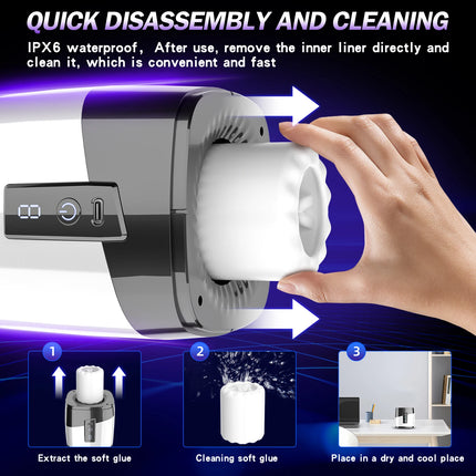 NEW Electric Male Masturbator Automatic Telescopic Rotation Masturbation Glans Trainer for Men Sex Toys Machin Adults Goods 18+