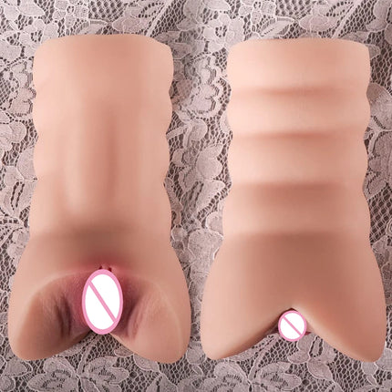2 in1 Male Masturbator Realistic Vagina Anal for Men Pocket Pussy Soft Silicone Masturbation Cup 18+ Adult Sex Toys Erotic Games
