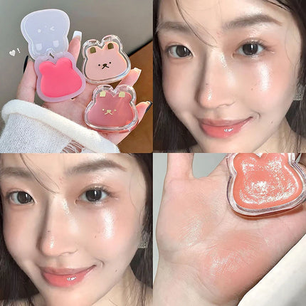 Water Gloss Cheek Cream Monochrome Blush Paste Mud Purple Orange Tint Waterproof Lip Cheek Contour Rouge Brightening Makeup Blus
