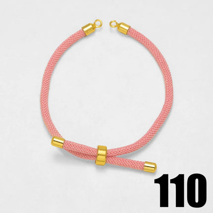 OCESRIO Fashion Adjustable Cotton Rope Chain for Bracelet Making DIY Gold Plated  Copper Jewelry Creation Wholesale cana012