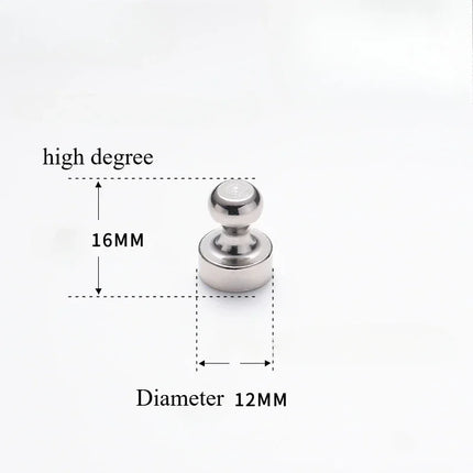 Sliver 1-20 PCS Neodymium Magnet Thumbtack Suction Cup Super Strong Magnet Magnets for Fridge Hardware Home Improvement