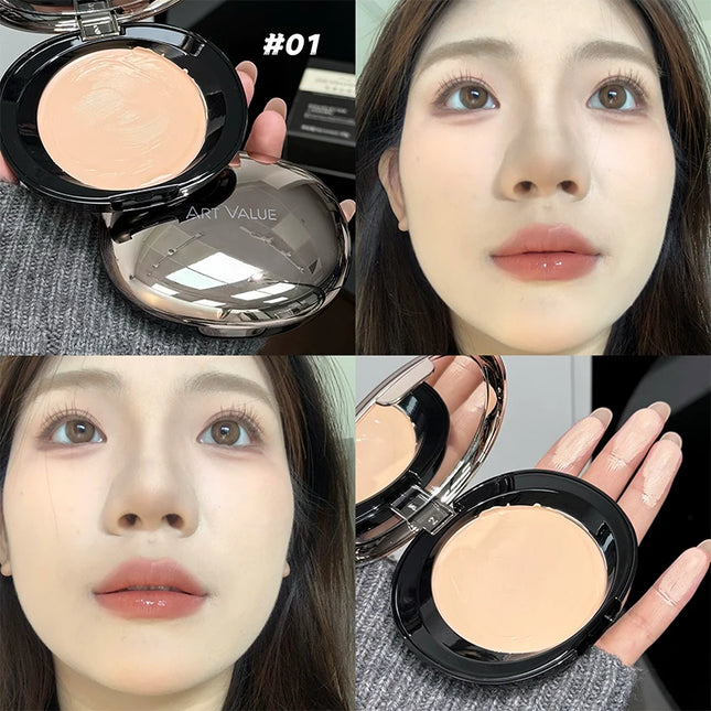 ART VALUE Soft Focus Foundation Cream Silky Texture High Coverage Concealer Covers Dullness Long-Lasting Waterproof Anti-Sweat
