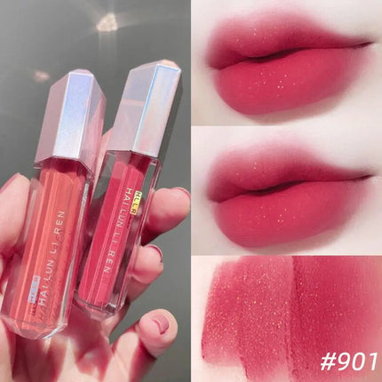 Candied Cherry Blossoms Pink Lip Glaze Velvet Matte Non-fading Lip Cream Mud Waterproof Lip Gloss Women Makeup