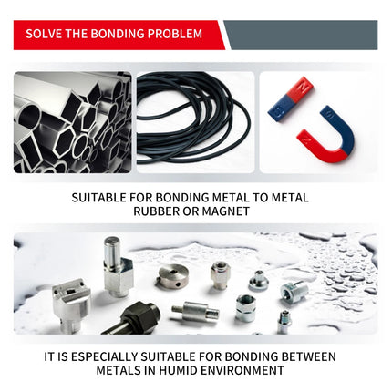 480 Quick drying glue Black Super adhesive rubber Toughened anti-vibration anti-impact adhesive metal rubber 20g 500g