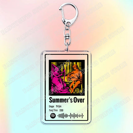 TV Girl Songs Keychains for Women Accessories Bag Cigarettes Out The Window Lovers Rock Not Allowed Keying Jewelry Fans Gifts