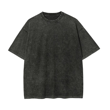 Unisex Printed Short Sleeved T-shirt, Distressed Washed Cotton Short Top, 2026 Summer Millennium Street Style Loose Casual Unise
