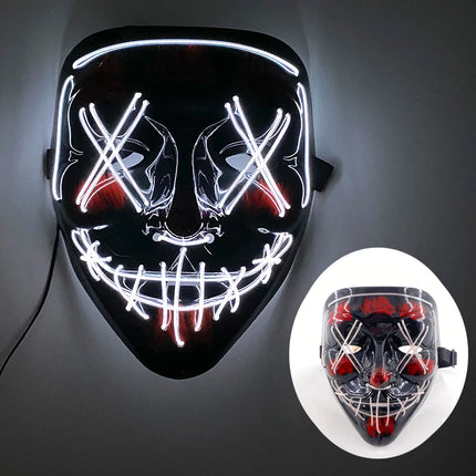Funny Cute Flashing Masquerade Mask Adult Children Decorative Mask Luminous Full Face Mask Classical Purge Mask For Night