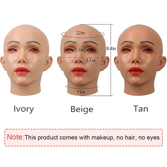 Realistic Female Mask Silicone Crossdresser Costumes Drag Queen Male to Female Crossdressing Realistic Bodysuit Skin