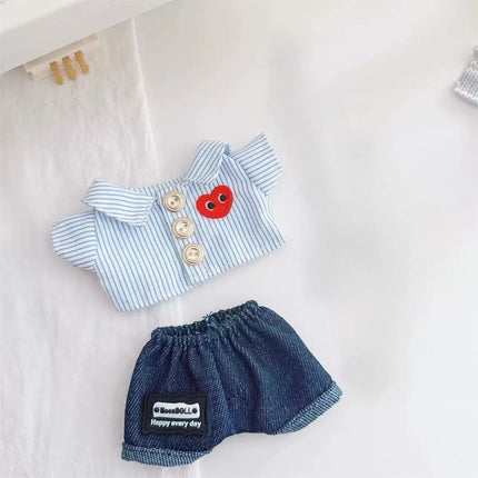 For 15/17cm Labubu Clothing Trendy shirt set Labubu Dolls Clothes Fashion hoodie outfit Diy Decoration replacement Accessories