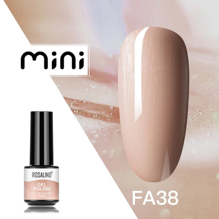 ROSALIND Shiny Gel Nail Polish Soak Off Gel Varnishes Nail Art Semi Permanent UV Glitter Nail Gel Polish Base Top Coat Enamel