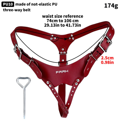 FRRK Mini Devil's Heart Sissies Chastity Pant Cage Male Bondage Lock 3PCS Penis Rings Wearable Abstinence Intimate Adult Toy