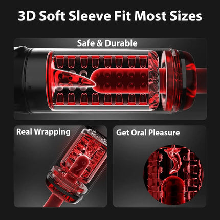APP LED Automatic Male Masturbator Cup 7 Sucking Rotating Licking Thusting Modes Pocket Pussy Stroker Blowjob Sex Toys For Men
