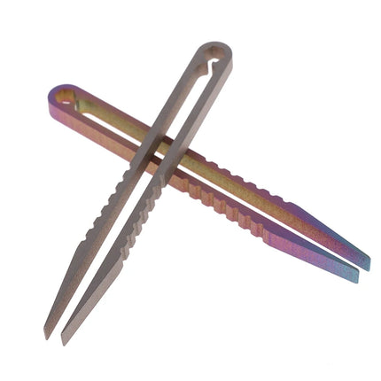 2 Sizes TC4 Clip Titanium Tweezers Pick Up Clamping EDC Multipurpose Gadget Professional Camp Outdoor Pocket Maintenance Tool