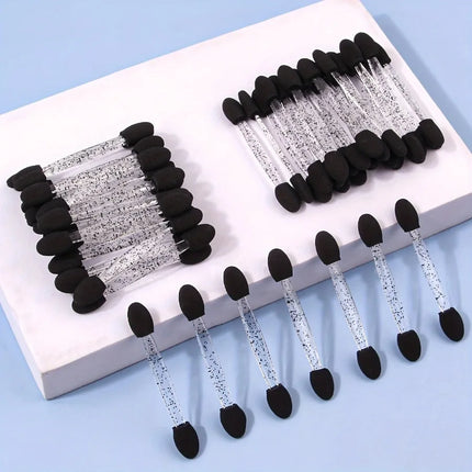 30pcs Dual-Ended Nail Art Sponge Sticks, Multifunctional Double Headed Eyeshadow Brushes, Nail Powder Applicator