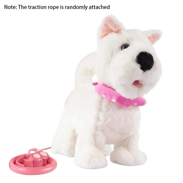 Fashion Simulated Puppy Doll Interactive Walking Simulated Puppy Tail Wagging Barking Walking Dog Toy for Indoor and Outdoor Use