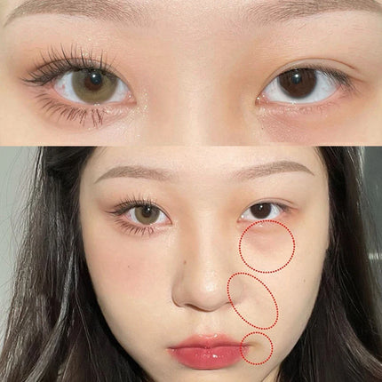 3Color Concealer Full Covers Dark Circles Acne Marks Spots Tear Furrows Concealer Cream Brighten Face Even Skin Color Foundation