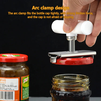 Bottle Opener Stainless Steel Can Opener Labor-saving Unscrew Lid Multifunctional Opener Home Adjustable Rotating  Kitchen Tools